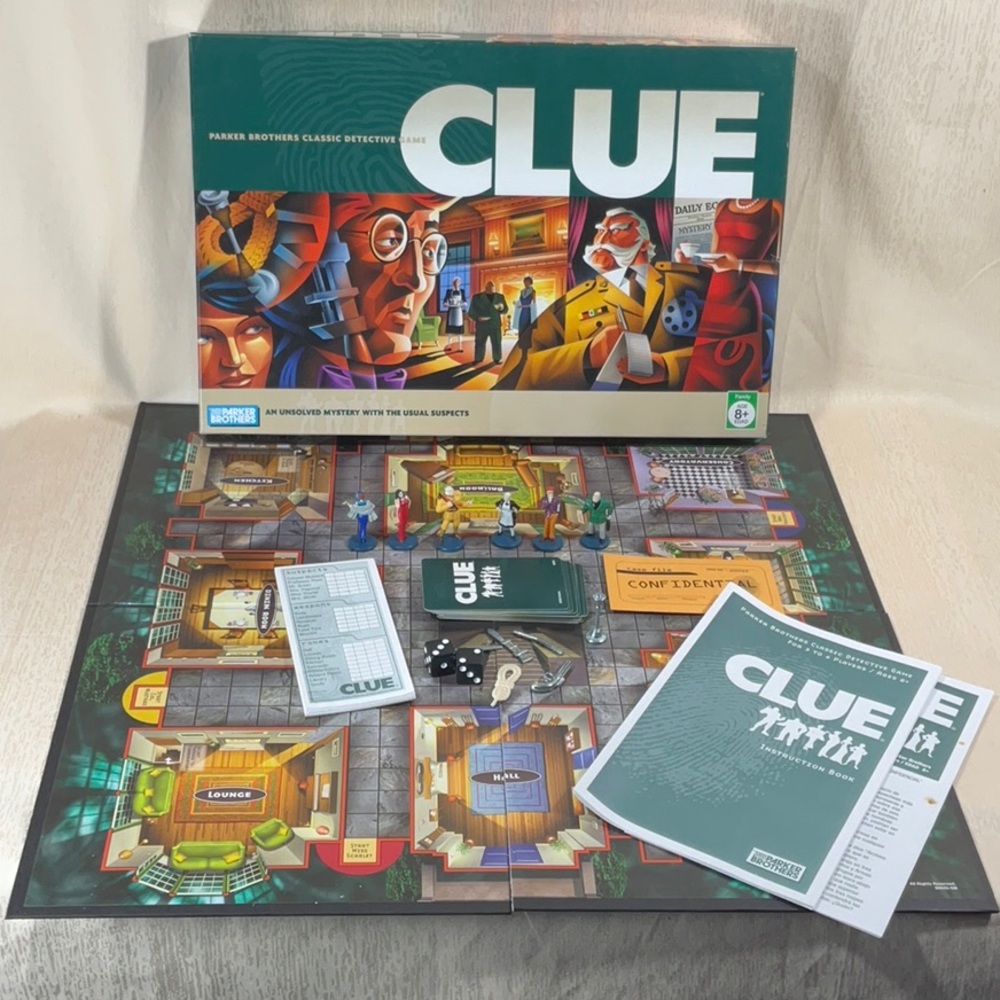 2005 CLUE Parker Brothers Detective Game 100% Complete